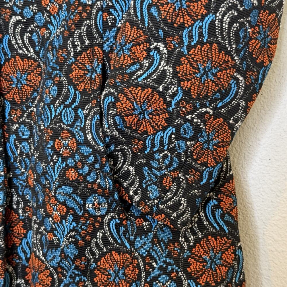 Doncaster Collection Peacoat Jacket Womens Size 6 Blue Orange Tapestry Pockets‎ - Picture 3 of 7